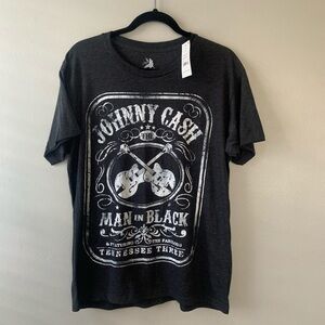 NWT Johnny Cash Man in Black T-shirt